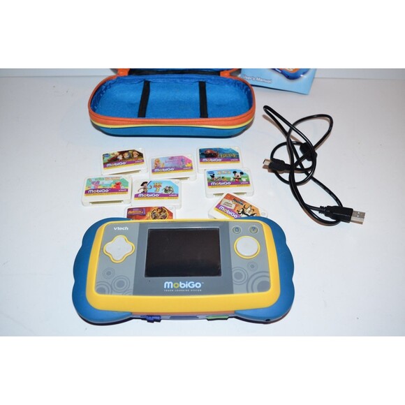VTech MobiGo Touch Yellow Learning System And 8 Games READ  Working - Picture 13 of 14